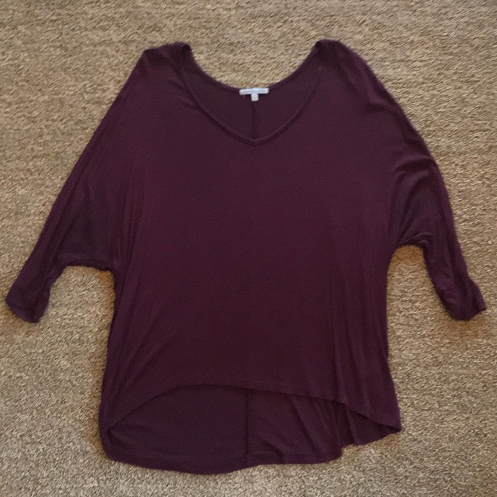 Maroon 3/4 sleeve t-shirt